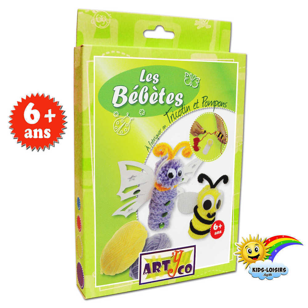 Kit créatif - Animaux en tricotin - Kids loisirs