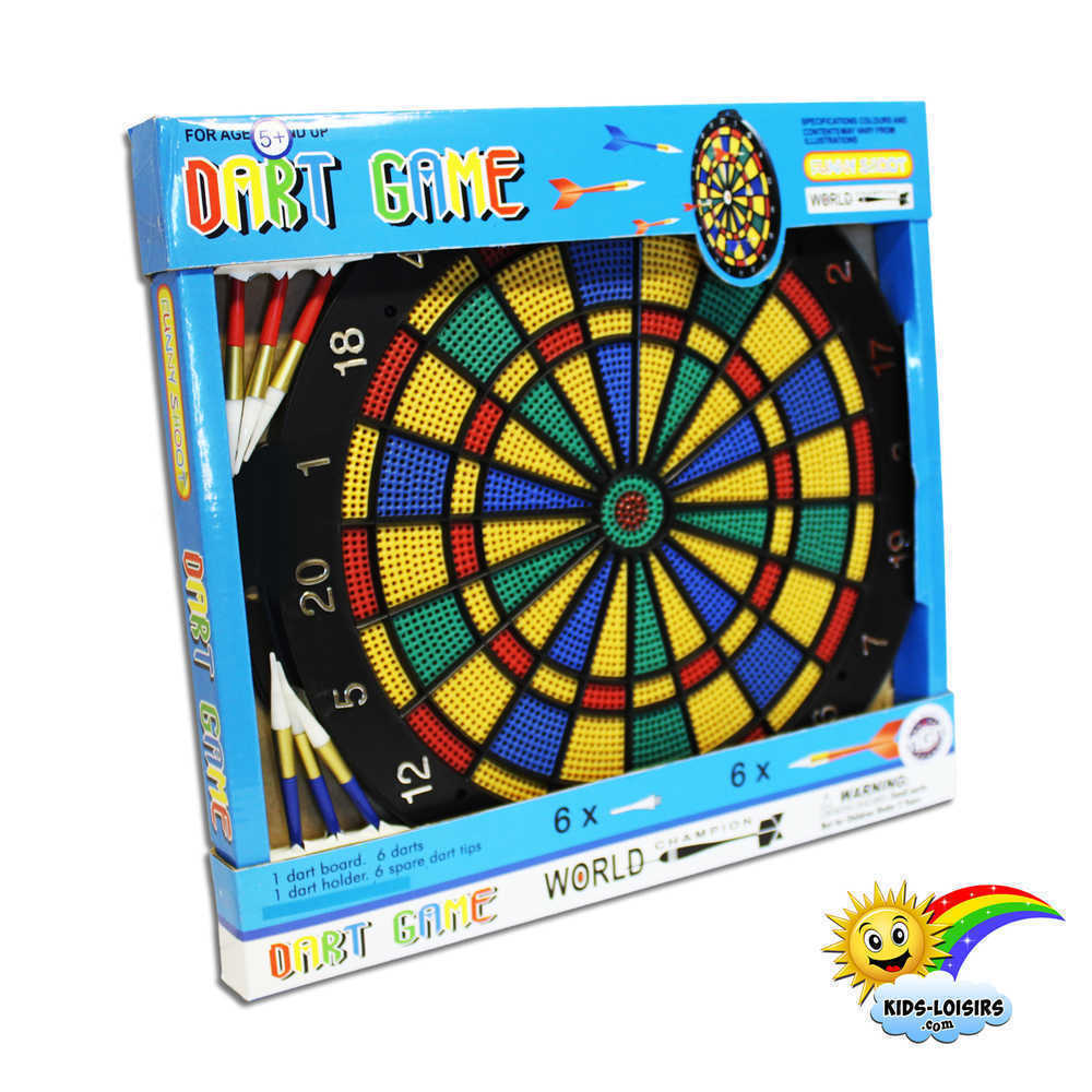 Jeu de fléchettes pour Enfants – Jeu de fléchettes double face sécurisé de  66 cm avec