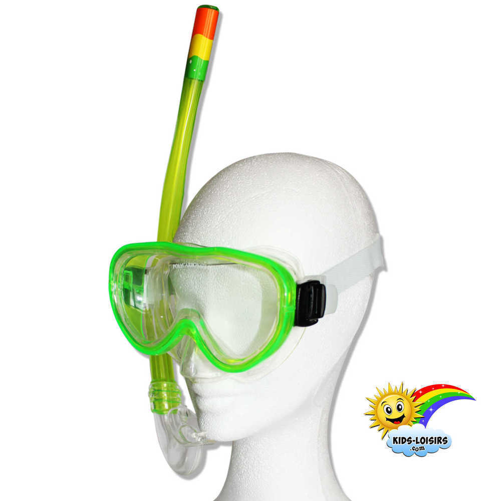 MASQUE DE SNORKELING AVEC TUBA POUR ENFANTS AVEC ANIMAUX 3-6+ ANS 24059