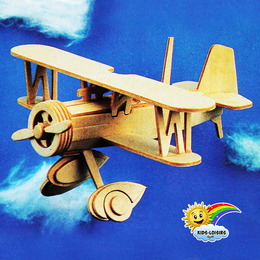 Avion miniature maquette bois à monter 20 cm - Curtiss Goshawk